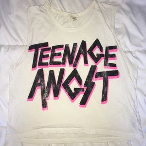 TEENAGE ANGST cropped tank from Forever21